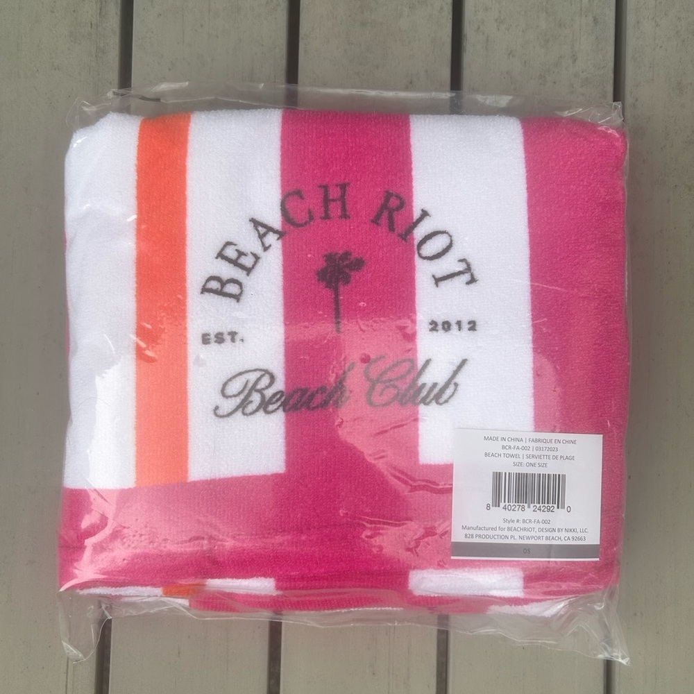 Beach Riot Vibrant Pink and Orange Towel